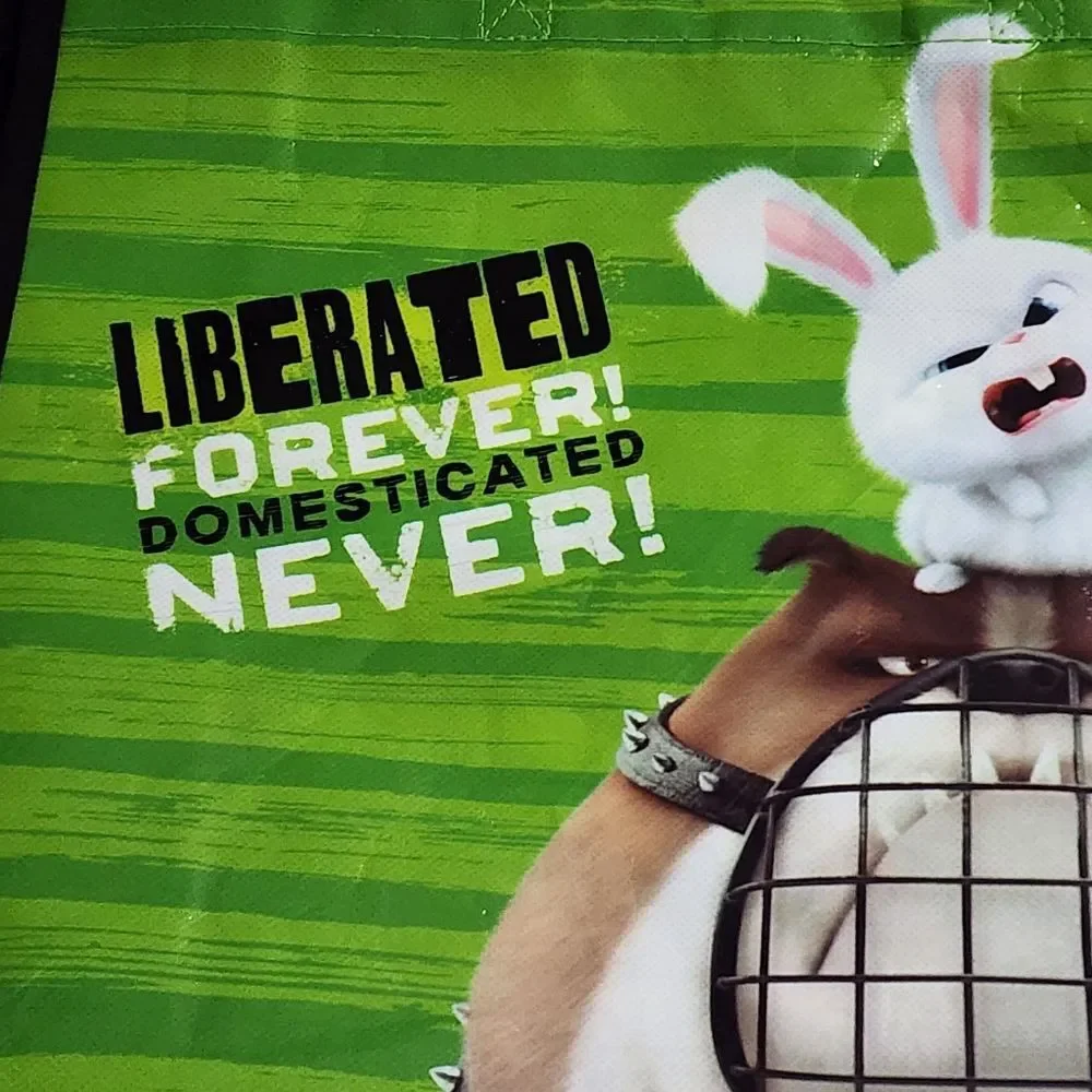 The Secret Life of Pets Movie Ripper Dog & Snowball Bunny Green Tote Bag